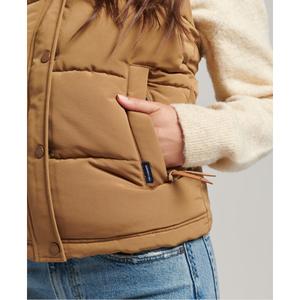 Sleeveless faux fur jacket for women Superdry Everest image-5