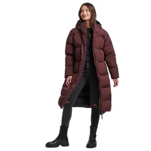 Chaqueta larga con capucha para mujer Superdry image-0