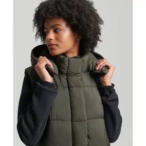 Women's long sleeveless Puffer jacket Superdry Ripstop image-3