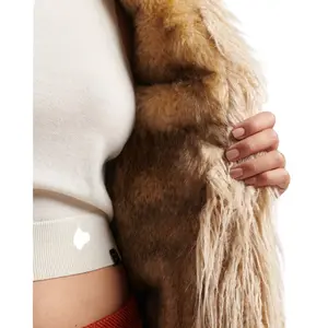 Afghaanse jas gevoerd met imitatiebont voor vrouwen Superdry image-5