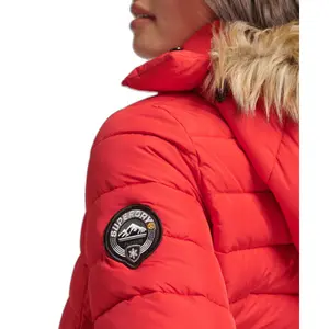 Casaco de pele falsa com capuz curto de mulher Superdry image-4