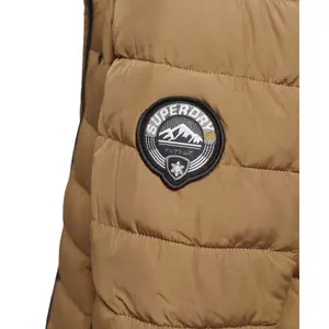 Casaco feminino com capuz de comprimento médio com pêlo falso Superdry image-3