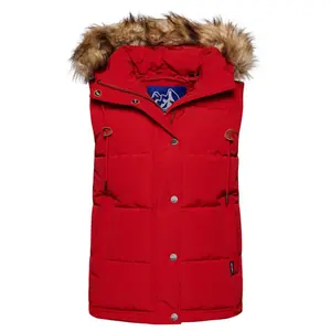 Mouwloos donsjack van imitatiebont voor dames Superdry Everest image-0