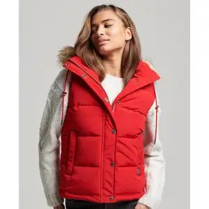 Mouwloos donsjack van imitatiebont voor dames Superdry Everest image-1
