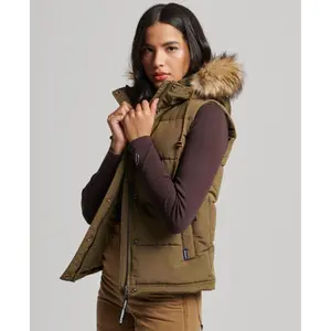 Mouwloos donsjack van imitatiebont voor dames Superdry Everest image-3