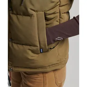 Mouwloos donsjack van imitatiebont voor dames Superdry Everest image-5