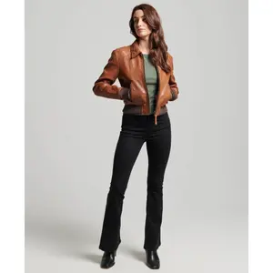 Casaco de cabedal estilo anos 70 para mulher Superdry image-2