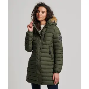 Doudoune mi-longue à capuche femme Superdry Fuji image-1