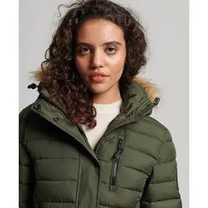 Doudoune mi-longue à capuche femme Superdry Fuji image-4