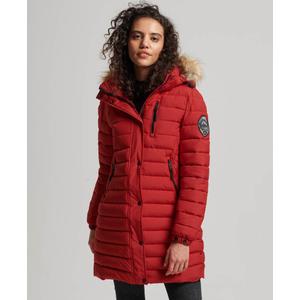 Women's mid-length hooded down jacket Superdry Fuji image-1