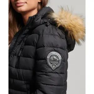 Plumífero largo con capucha para mujer Superdry Fuji image-3