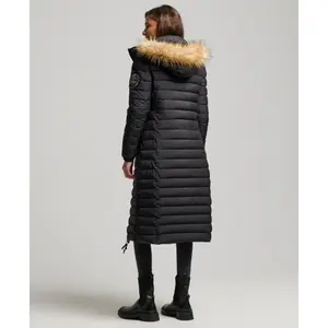 Plumífero largo con capucha para mujer Superdry Fuji image-1