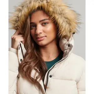 Women's Superdry Puffer Hooded with Faux Fur image-4