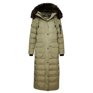 Parka longue à capuche avec fourrure synthétique femme Superdry image-0