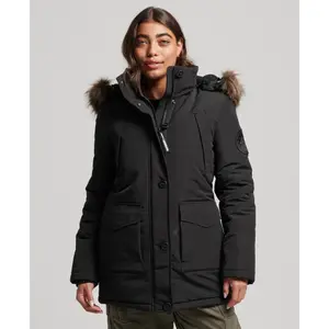 Parka con capucha y pelo sintético mujer Superdry Everest image-1