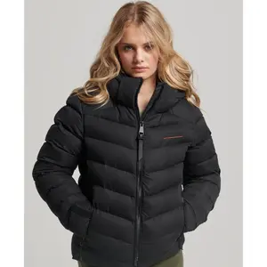 Women's Superdry Hooded Microfiber Puffer image-2