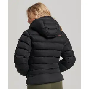 Women's Superdry Hooded Microfiber Puffer image-3