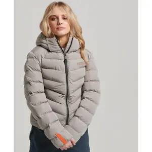 Women's hooded microfiber down jacket Superdry image-2