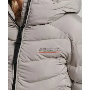 Women's hooded microfiber down jacket Superdry image-5