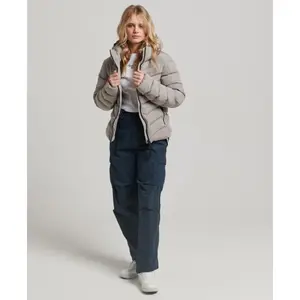 Women's hooded microfiber down jacket Superdry image-1