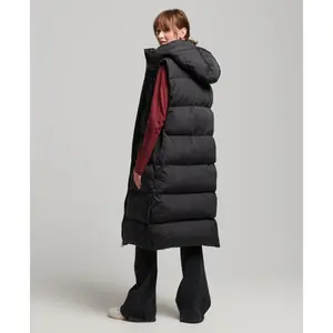 Casaco comprido sem mangas com capuz para mulher Superdry image-2