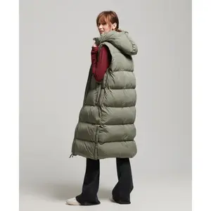 Casaco comprido sem mangas com capuz para mulher Superdry image-2