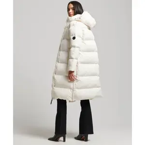 Women's Superdry Long Hooded Puffer image-2