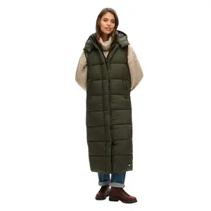 Casaco comprido sem mangas com capuz para mulher Superdry Ripstop image-0