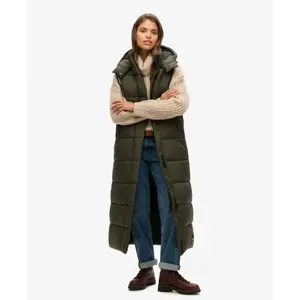 Casaco comprido sem mangas com capuz para mulher Superdry Ripstop image-1