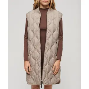 Women's long sleeveless down jacket Superdry Studios image-3