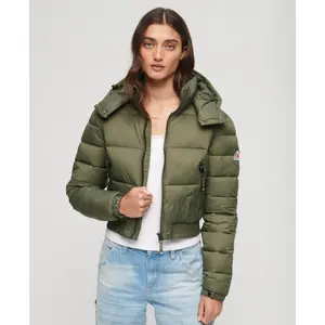 Plumífero corto con capucha para mujer Superdry Fuji image-2