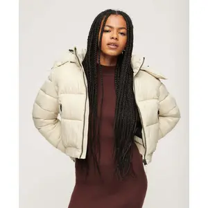 Plumífero corto con capucha para mujer Superdry Fuji image-1