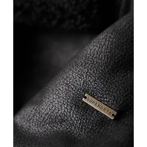 Giubbotto aviatore lungo in pelle ecologica per donna Superdry image-5
