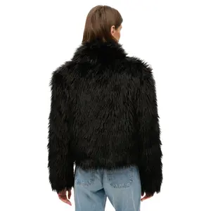 Short faux fur coat for women Superdry image-4