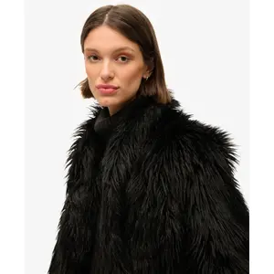 Short faux fur coat for women Superdry image-5