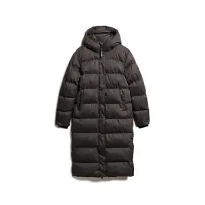 Long microfiber puffer coat for women Superdry image-0