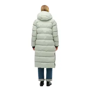 Long microfiber puffer coat for women Superdry image-2