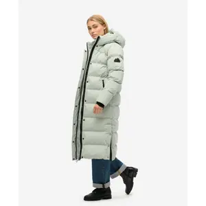 Long microfiber puffer coat for women Superdry image-3