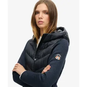 Women's hybrid knit hoodie jacket Superdry Storm image-4