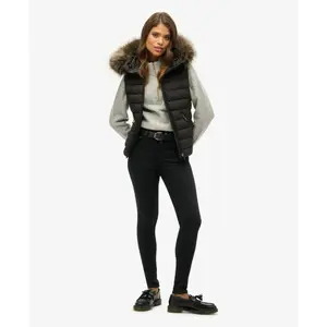 Doudoune sans manche en fausse fourrure à capuche femme Superdry Fuji image-2