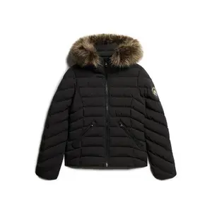 Damska ocieplana kurtka puchowa Superdry Fuji Faux Fur image-0