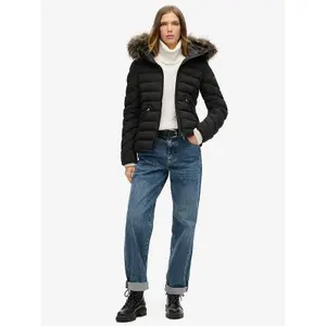 Damska ocieplana kurtka puchowa Superdry Fuji Faux Fur image-2