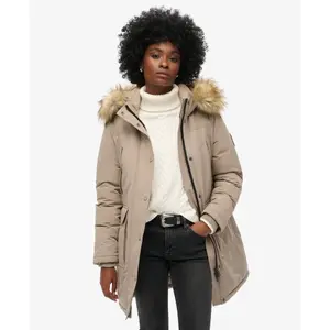 Women's faux fur parka Superdry Everest image-4