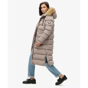 Casaquinho longo de pelagem sintética para mulher Superdry Everest image-4