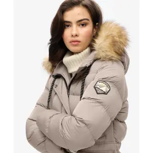 Casaquinho longo de pelagem sintética para mulher Superdry Everest image-5