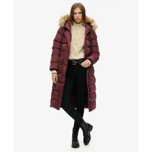 Casaquinho longo de pelagem sintética para mulher Superdry Everest image-1