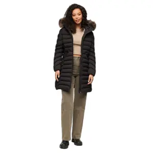 Średnia kurtka damska Superdry Fuji Faux Fur image-1