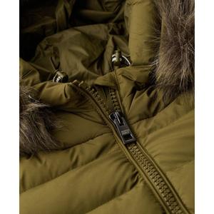 Lange Steppjacke mit Kapuze aus Kunstfell für Damen Superdry Fuji image-1