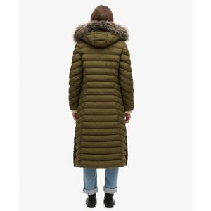 Lange Steppjacke mit Kapuze aus Kunstfell für Damen Superdry Fuji image-6