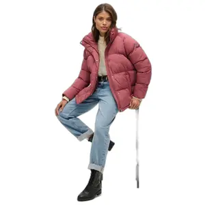 Women's mid-length down jacket Superdry image-4